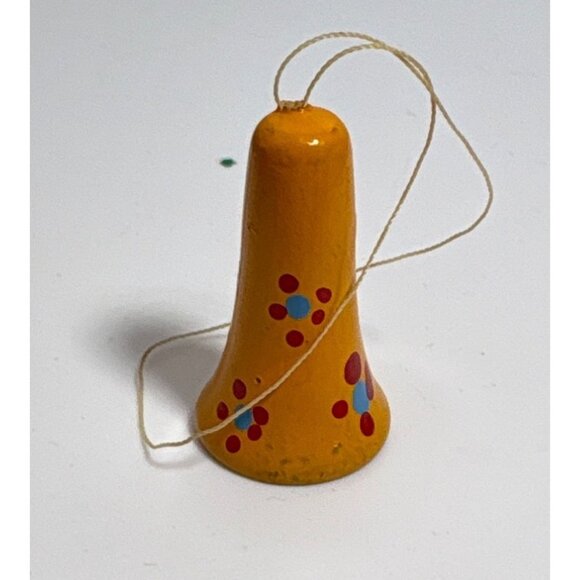 Handcrafted Wooden Christmas Ornaments Set Of 5 Skaters Nativity Bell - Picture 9 of 11